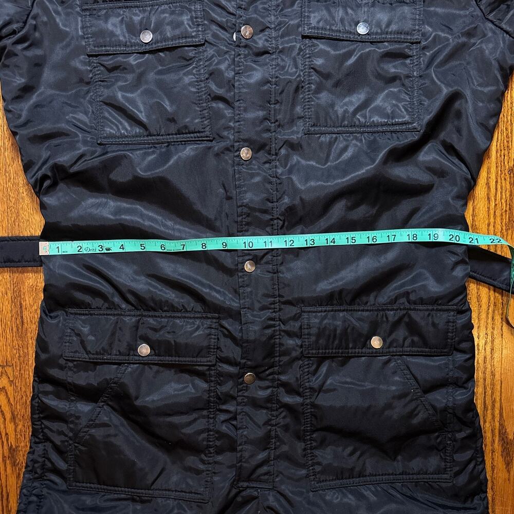Vintage Fieldmaster Black Insulated Snowmobile‎ Suit Coverall Belt L/XL - Picture 9 of 13